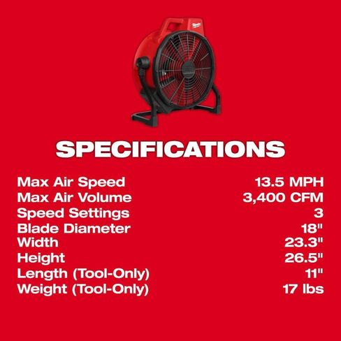 Milwaukee Storekid M18 Brushless 18in Fan (Bare Tool) in Kuwait