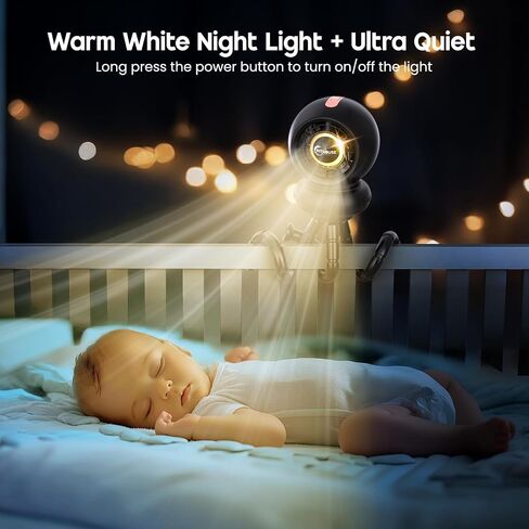 Stroller Fan, Battery Operated Baby Stroller Fans, 8000mAh Rechargeable Fans, 75° Auto Oscillation Portable Fan, 5-12H Runtime, 4 Speeds Wind, Detachable Base & LED Display in Kuwait