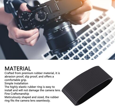 Yunseity Lens Zoom Grip Rubber for Tamron 18-400mm F/3.5-6.3 Lens Anti Slip Easy Installation No Tools Needed with Premium Elasticity in Kuwait