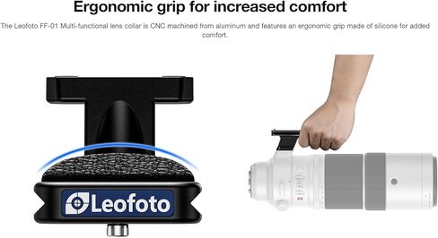 Leofoto FF-01 Lens Replacement Foot for Fujifilm XF150-600mmF5.6-8 R LM OIS WR /GF500mmF5.6 R LM OIS WR / XF500mmF5.6 R LM OIS WR,Compatible Arca,QD Socket & Ergonomic Silicone Grip in Kuwait