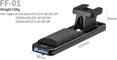 Leofoto FF-01 Lens Replacement Foot for Fujifilm XF150-600mmF5.6-8 R LM OIS WR /GF500mmF5.6 R LM OIS WR / XF500mmF5.6 R LM OIS WR,Compatible Arca,QD Socket & Ergonomic Silicone Grip in Kuwait