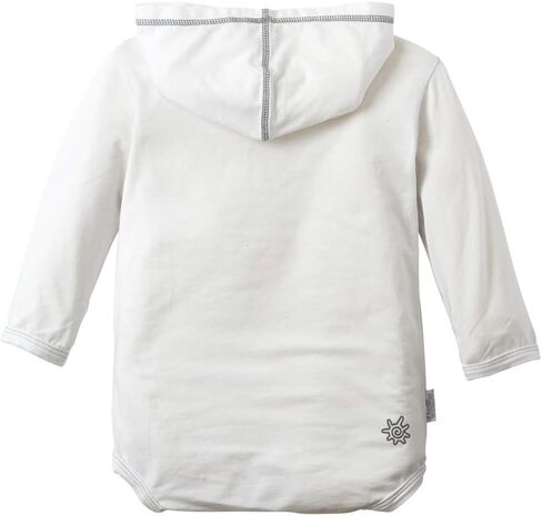 UV SKINZ UPF 50+ Baby Boys' Hooded Sunzie - White - 6/12m in Kuwait