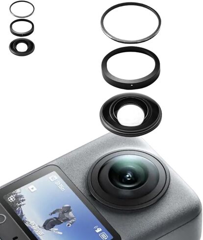 Lens Replacement Kit for DJI Osmo 360 Accessories, Portbale Optical Glass with Aluminum Alloy Ring, Camera Lens Repair Part Kit Compatible with DJI Osmo 360 Panorama Camera (1 Pack) in Saudi Arabia