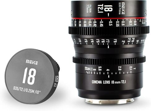 Meike 75mm T2.1 Super 35 Prime Manual Focus Cinema Lens for EF-Mount Cine Camera Compatible with Canon C200 C300 II, RED Komodo, BMPCC 6K, Z CAM E2-S6 BMPCC 6K Pro in Kuwait