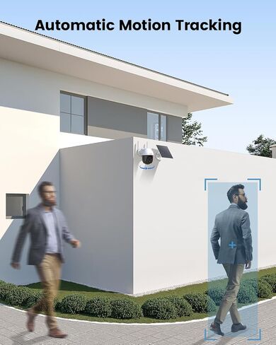 DEKCO Security Cameras Wireless Outdoor, Solar Powered, True 2K, 2-Pack | Panoramic PTZ, 360° Coverage, Auto Motion Tracking, True 2K HD Color Night Vision, 2-Way Talk, Spotlight & Sound Alarm in Kuwait