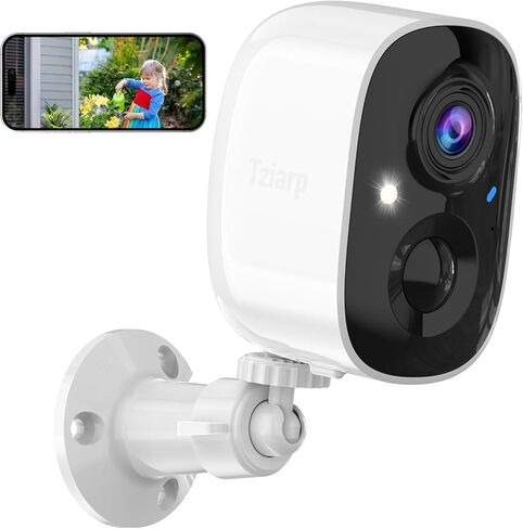 Tziarp Security Cameras Wireless Outdoor/Indoor,2K FHD WiFi Security Camera | Motion Detection,2-Way Audio,Color Night Vision,Weatherproof,Cloud/SD Storage for Home Security (2.4GHz Only),4pack in Kuwait