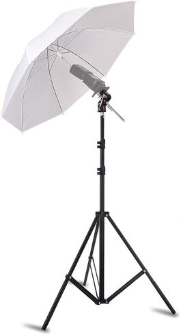 Selens Photo Umbrella Kit 33"/84cm White Soft Umbrella with Light Stand | and Metal Flash Bracket Mount for Portrait Photography, Studio and Video Lighting in Kuwait