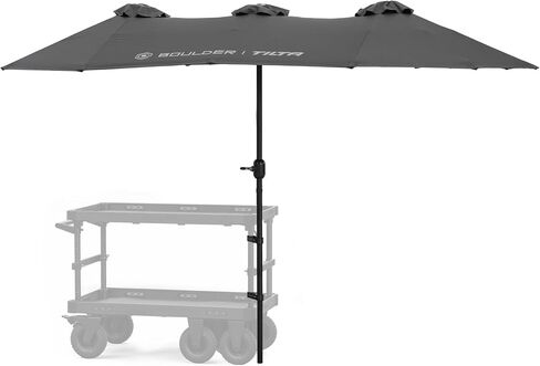 Tilta Extended Umbrella Kit for Boulder Camera Cart | Video Village Shade Canopy | Tool-Free Clamp Mount | Light Weather & Sun Protection - Black in Kuwait