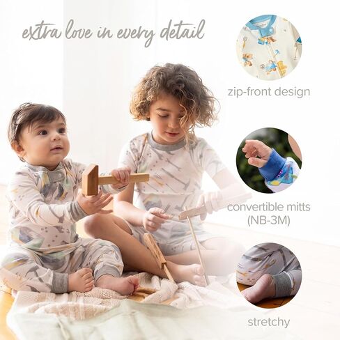 Burt's Bees Baby Unisex Footless Sleeper Pajama, 1-Pc Zip-Up Footie Pajama | Snug-fit organic cotton footless PJs features an easy 2-way zipper for easy nighttime changes in Kuwait