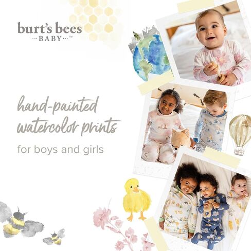 Burt's Bees Baby Unisex Footless Sleeper Pajama, 1-Pc Zip-Up Footie Pajama | Snug-fit organic cotton footless PJs features an easy 2-way zipper for easy nighttime changes in Kuwait