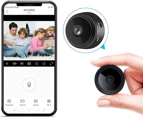 Small Camera for Spying Room Camera Secret Mini Spy Hidden House Small Nanny Cam with Phone App Video Recording Live Feed Night Vision Pet Baby Monitor in Kuwait