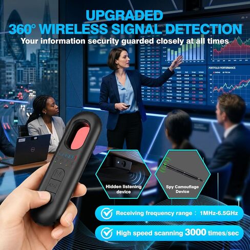 Hidden Camera Detector, RF Detector & GPS Tracker Detector, Privacy Guard | Portable Hidden Camera Detector with RF technology detects cameras, GPS trackers & spy devices for travel, hotels & home in Kuwait