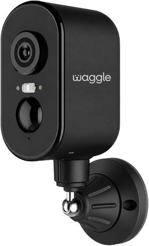 Waggle Pack of 2 4G LTE Security Camera for RV, No Wi-Fi Needed, 2K HD, 300° Pan, 9000mAh Battery, PIR & AI Human Detection, Siren Alarm, Indoor/Outdoor Cam for Camping/Travel, Subscription Required in Kuwait