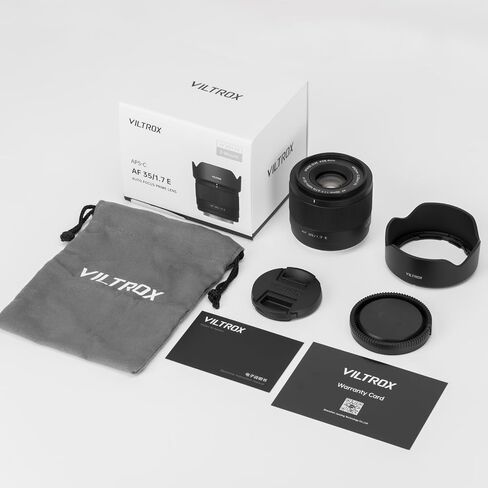 VILTROX 35mm F1.7 E-Mount Large Aperture APS-C STM Auto Focus Prime Lens for Sony E-Mount Camera FX3 A7C A7RII A7SII A7II A7RIII A7IV A7RIV A9 A1 ZVE1 A93 A6700 A6600 A6500 A6400 ZV-E10 FX30 ZV-E10II in Kuwait