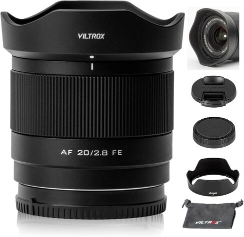 VILTROX 20mm F2.8 FE, 20mm f/2.8 Full Frame Lens for Sony E-Mount, STM Auto Focus Lens for Sony E-Mount A7 A7R A7S A7C A7II A7RII A7SII A7SIII A7III A7RIII A7IV A7RIV A9 A1FX3 A7RV ZVE1 A7CR A7CII A93 in Kuwait