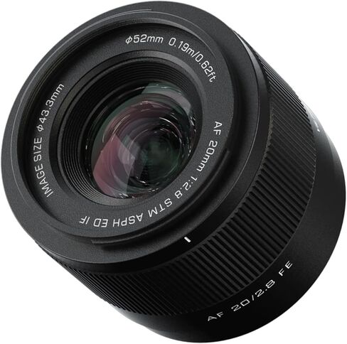 VILTROX 20mm F2.8 FE, 20mm f/2.8 Full Frame Lens for Sony E-Mount, STM Auto Focus Lens for Sony E-Mount A7 A7R A7S A7C A7II A7RII A7SII A7SIII A7III A7RIII A7IV A7RIV A9 A1FX3 A7RV ZVE1 A7CR A7CII A93 in Kuwait