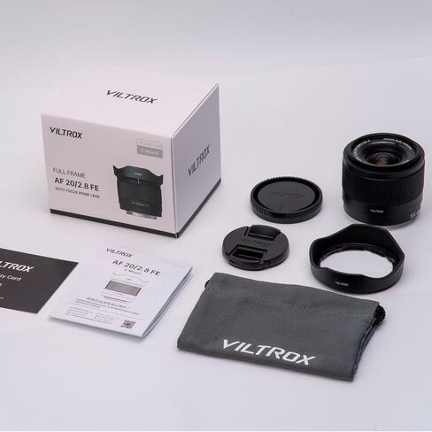 VILTROX 20mm F2.8 FE, 20mm f/2.8 Full Frame Lens for Sony E-Mount, STM Auto Focus Lens for Sony E-Mount A7 A7R A7S A7C A7II A7RII A7SII A7SIII A7III A7RIII A7IV A7RIV A9 A1FX3 A7RV ZVE1 A7CR A7CII A93 in Kuwait