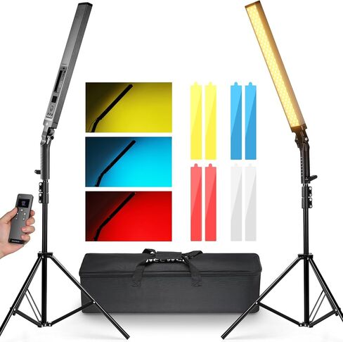 NEEWER TL120C RGB Tube Light, 42W Full Color RGBWW Photography LED Video Light Wand Stick with APP/2.4G/DMX Control, 7 Pixel Effects/18 Scenes, 2500K-10000K CRI97+ TLCI98+, 6000mAh Battery in Kuwait