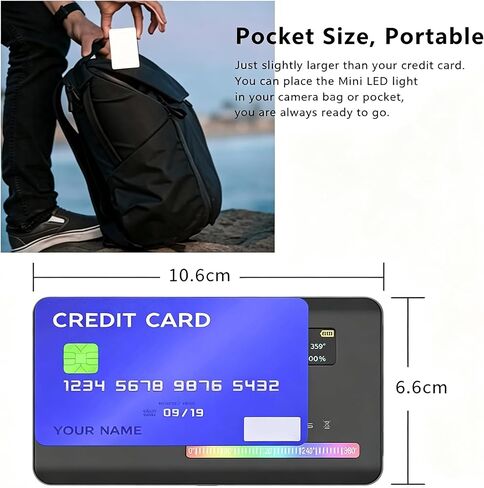 ULANZI VL120 RGB Video Light, Pocket LED On-Camera Video Lights, Built-in 3100mAh Rechargeable Battery, 360 Full Color 20 Light Effects, CRI≥95 2500-9000K LED Panels for Photography Vlogging in Kuwait
