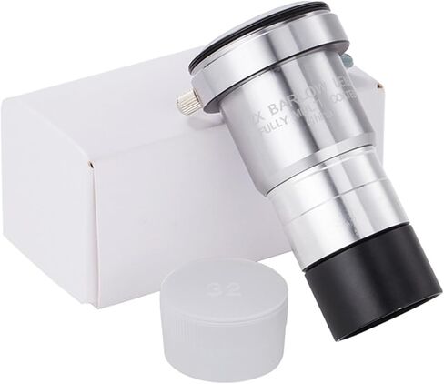 Lightweight 2X Barlow Lens Optical Designs Lens Portable Metal for Outdoor Skywatching & Photography Barlow in Kuwait