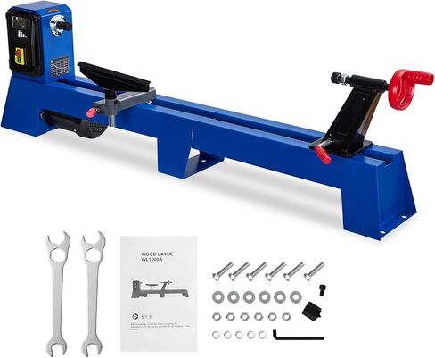 14" x 40" Benchtop Wood Lathe,Wood Lathe Machine,400W Motor, 4-Speed (1040/1480/2130/2980 RPM) Wood Turning Lathe for High-Speed Sanding & Polishing of Finished Workpieces | 14" x 40" Benchtop Wood Lathe,Wood Lathe Machine,400W Motor, 4-Speed in Kuwait