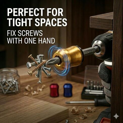 Magnetic Screw Ring Set 3PCS with PH2 S2 Bit, 1/4" Hex Screw Holder for Drill & Power Bits, Removable Magnetic Screwdriver Bit Holder for DIY, Woodworking, Mechanics & Repair in Kuwait