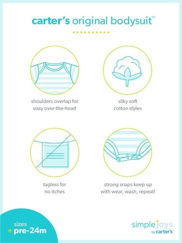 Simple Joys by Carter's Baby 7-pack Long Sleeve Bodysuit in Kuwait