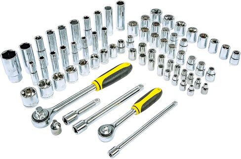 JEGS 170-Piece Mechanic's Tool Set - Includes Black Powder Coated Steel Toolbox, Sockets, Extenders, Ratchets, Wrenches, Screwdrivers, Pliers & Bits in Kuwait