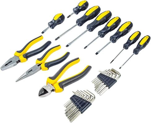 JEGS 170-Piece Mechanic's Tool Set - Includes Black Powder Coated Steel Toolbox, Sockets, Extenders, Ratchets, Wrenches, Screwdrivers, Pliers & Bits in Kuwait