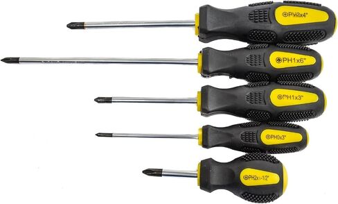 JEGS 69-Piece Screwdriver Set | 34 Screwdrivers with Magnetic Tips | 30 Assorted Bits | 4 Awls | Rubber Grip Handles | Chrome Vanadium Shafts | Color-Coded with JEGS Logo in Kuwait