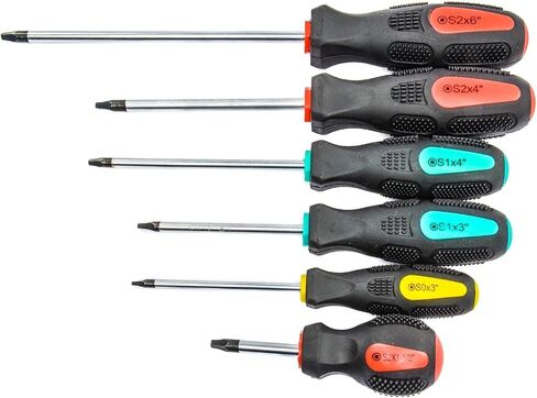 JEGS 69-Piece Screwdriver Set | 34 Screwdrivers with Magnetic Tips | 30 Assorted Bits | 4 Awls | Rubber Grip Handles | Chrome Vanadium Shafts | Color-Coded with JEGS Logo in Kuwait
