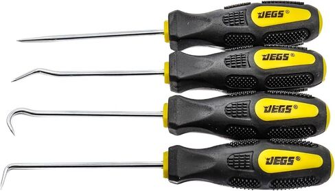 JEGS 69-Piece Screwdriver Set | 34 Screwdrivers with Magnetic Tips | 30 Assorted Bits | 4 Awls | Rubber Grip Handles | Chrome Vanadium Shafts | Color-Coded with JEGS Logo in Kuwait