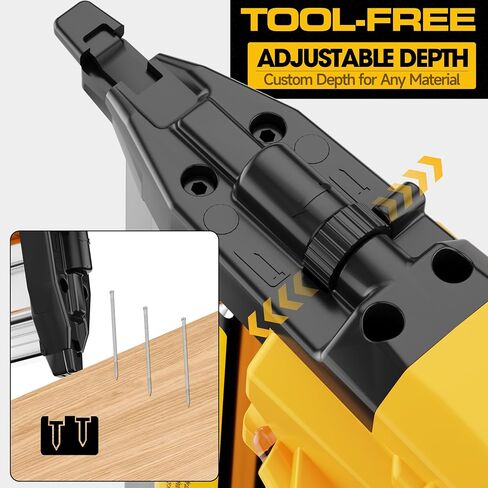 2" Cordless Brad Nailer, 2-in-1 18GA Staple Nail Gun Battery Powered Compatible with DeWalt 20V MAX Battery, Electric Nail Gun Stapler with 2000 Staples and Nails (Battery Not Included) in Kuwait