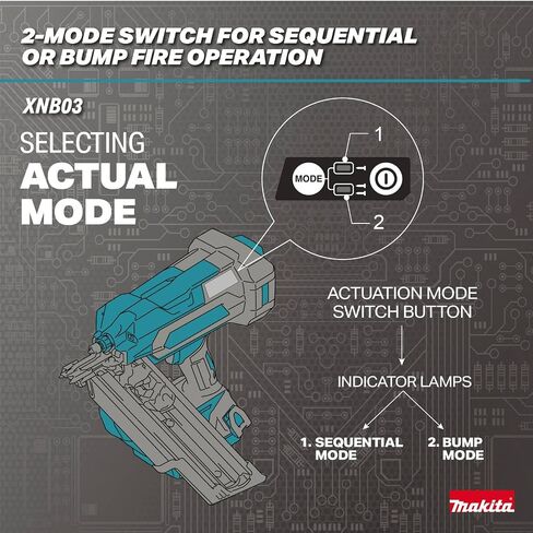 Makita XNB03Z 18V LXT® Lithium-Ion Cordless 21º Full Round Head 3-1/2" Framing Nailer, Tool Only | 18V Lxt Brushless, Drives 2-3-1/2 Nails, 41-Nail Magazine, Tool Only in Kuwait