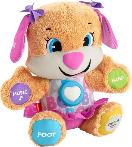 Fisher-Price Baby & Toddler Toy Laugh & Learn Smart Stages Sis Musical Plush with Lights & Phrases for Infants Ages 6+ Months in Kuwait