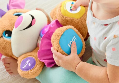 Fisher-Price Baby & Toddler Toy Laugh & Learn Smart Stages Sis Musical Plush with Lights & Phrases for Infants Ages 6+ Months in Kuwait