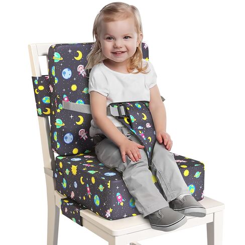 Booster Seat for Dining Table, Toddler Booster Seat for Dining Table with Safety Buckles, Anti-Scratch Easy Cleaning Toddler Seat for Table (White-Fish) in Kuwait
