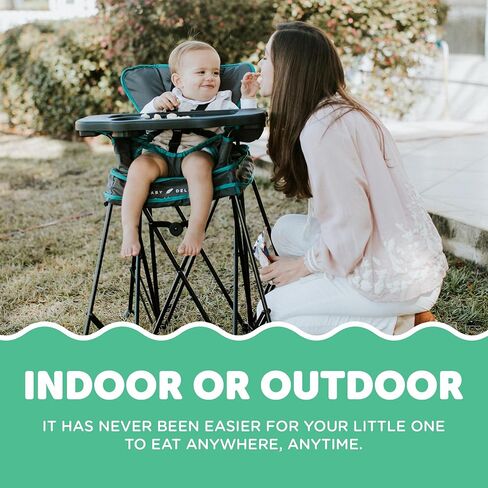 Baby Delight Go with Me Uplift Deluxe Portable High Chair, Indoor and Outdoor,Slate Grey in Kuwait