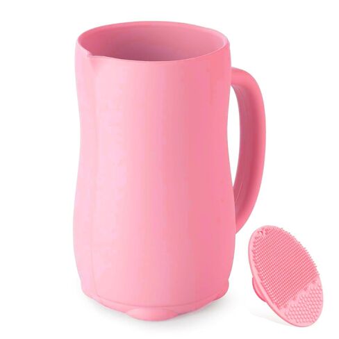 Baby Bath Rinse Cup, Bath Cup for rinsing Hair,The Silicone Material is Soft and Safe, a Good Choice for Baby Bath Products(Cat Beige) in Kuwait