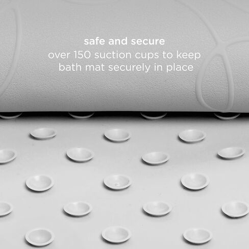 Ubbi Cushioned Non-Slip Bath Mat for Baby, Powerful Suction Cups, Baby Bathtub Time Essentials, Gray in Kuwait