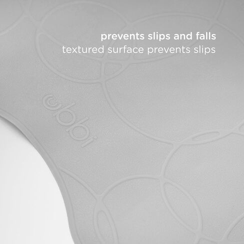 Ubbi Cushioned Non-Slip Bath Mat for Baby, Powerful Suction Cups, Baby Bathtub Time Essentials, Gray in Kuwait