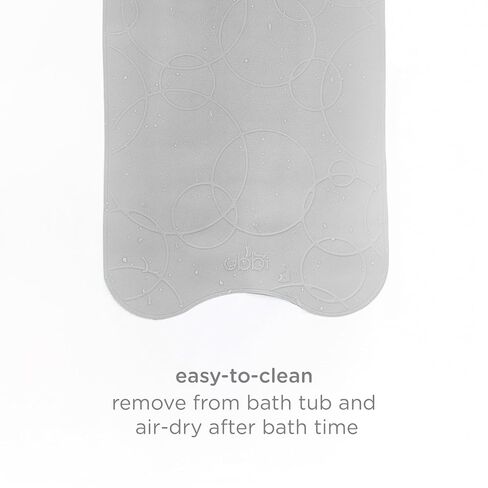 Ubbi Cushioned Non-Slip Bath Mat for Baby, Powerful Suction Cups, Baby Bathtub Time Essentials, Gray in Kuwait