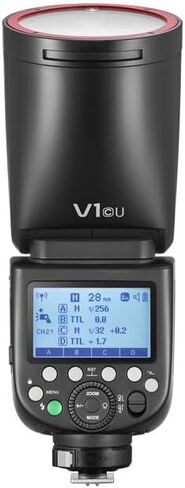 Godox V1 C V1-C Flash with Diffuser Kit for Canon Camera, 76Ws 2.4G HSS TTL Round Head Flash, 1.5s Recycle Time, 480 Full Power Flashes, Li-ion Battery, Modeling Lamp for Portrait & Event Photography in Kuwait