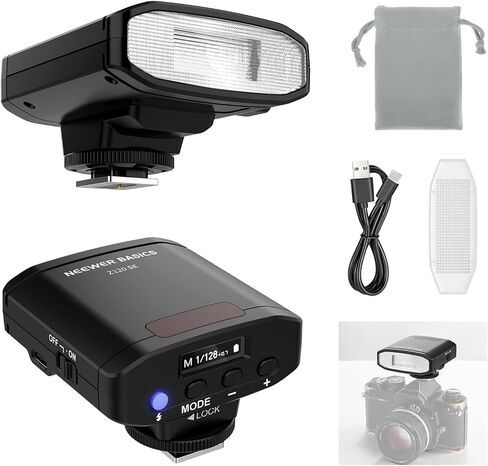 NEEWER Z160 SE Camera Flash, 20Ws GN15 6000±200K Speedlight, Manual 1/1-1/128 Power, 1200mAh Battery, Compatible with Canon Nikon Sony Fuji Olympus with Universal Single Contact Hot Shoe Mount, No TTL in Kuwait