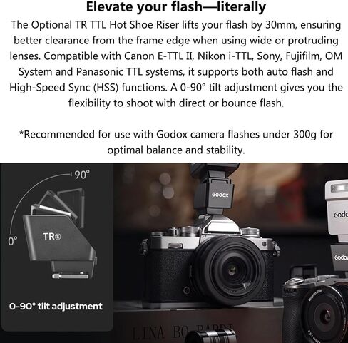 Godox iT20 O iT20O GODOX TTL Auto Mini Flash for Olympus and Panasonic, TTL/Manual Modes, Magnetic Color Filters, 1.5s Recycle, Hot Shoe Triggering for Olympus E-M1,E-M5 I,E-M10 II (Black) in Kuwait