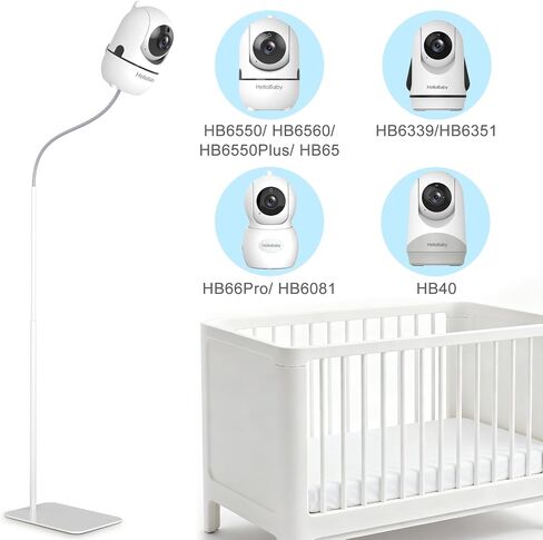 HelloBaby Baby Monitor Floor Stand - Adjustable Height Camera Mount for HB6550/ Plus/ HB6560/ HB65/ HB6148/ HB6351/ HB40/ HB6339 & More Model, Stable Base, No-Drill Installation, Wall-Safe Holder in Kuwait