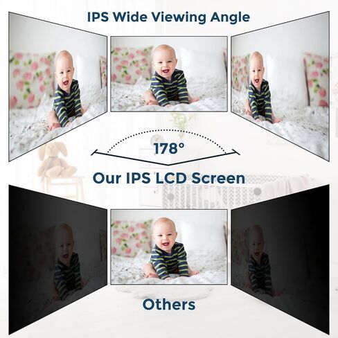 Baby Monitor - 1000ft Long Range Baby Monitor with Camera and Audio No WiFi, Built in 3500mAh Battery,Auto Night Vision, Temperature, 2-Way Talk, 8 Lullabies, 4.3'' Screen | 1000ft Long Range Baby Camera ,Remote PTZ,Auto Night Vision, 30-Hour Battery,Temp in Kuwait