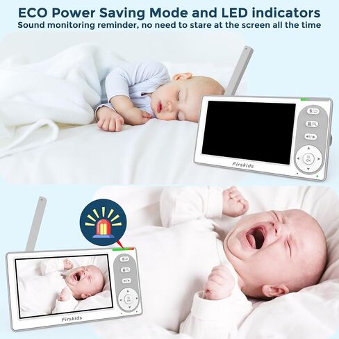 Baby Monitor - 1000ft Long Range Baby Monitor with Camera and Audio No WiFi, Built in 3500mAh Battery,Auto Night Vision, Temperature, 2-Way Talk, 8 Lullabies, 4.3'' Screen | 1000ft Long Range Baby Camera ,Remote PTZ,Auto Night Vision, 30-Hour Battery,Temp in Kuwait