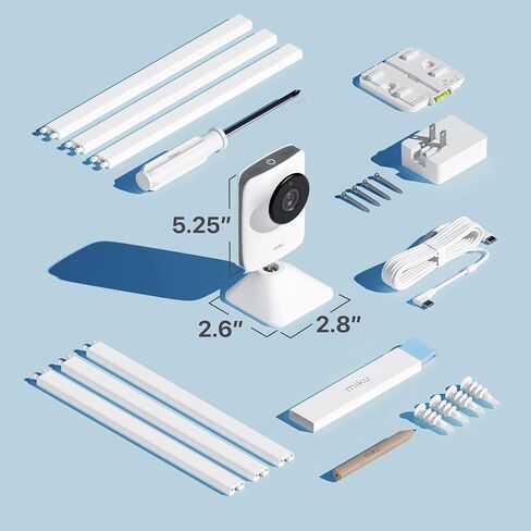 Miku Pro Smart Baby Monitor with Camera, Track Live Breathing with No Wearable, Real-Time Alerts, Sleep Analytics, 1080p Wi-Fi Video, Night Vision, and 2-Way Audio, Wall Mount Included in Kuwait
