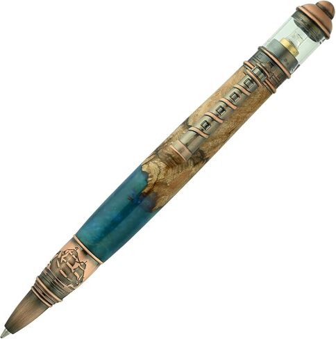Penn State Industries PKLHPENAC Lighthouse Twist Pen Kit (Antique Copper) | Ballpoint Penturning Lathe Woodturning Project in Kuwait